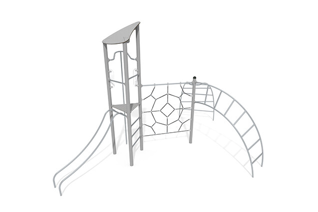 3D rendering af Lektorn - Active enkelt torn klätterstegar