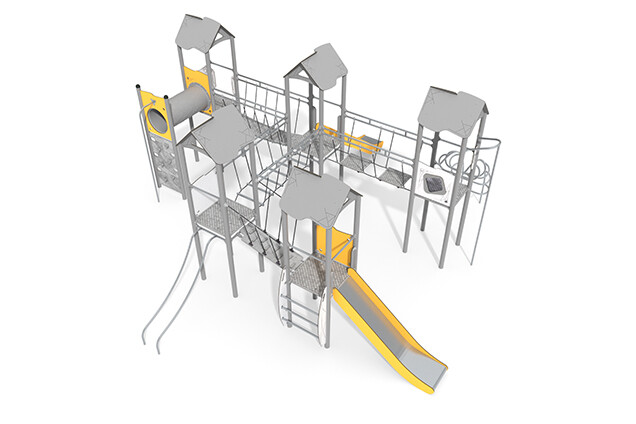 3D rendering af Lektorn - Active femdubbelt torn lekanläggning
