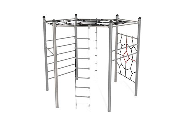 3D rendering af Klätterställning - hexagonalt rostfritt stål