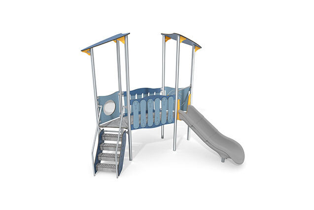 3D rendering af Lektorn - Aquarius INOX dubbelt torn bro