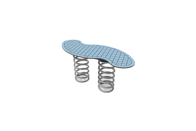 3D rendering af Vippa - studsplattform blå l 103 cm