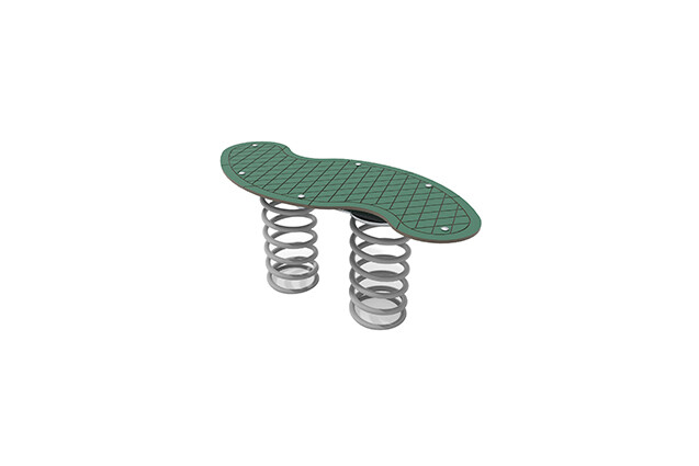 3D rendering af Vippa - studsplattform grön l 103 cm