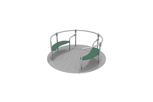 3D rendering af Karusell - för 1 rullstol grön Ø174 cm