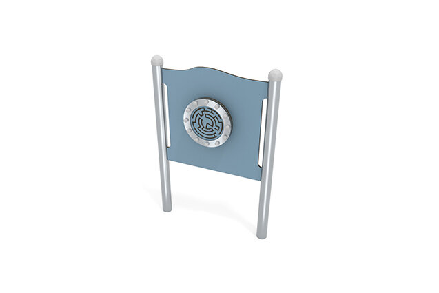 3D rendering af Aktivitetstavla - labyrint blå