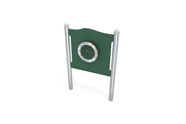 3D rendering af Aktivitetstavla - labyrint grön