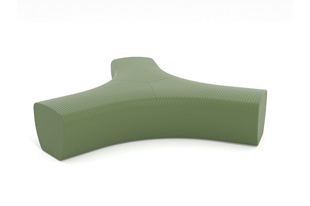3D rendering af Utemöbel - Outi bänkmodul 3