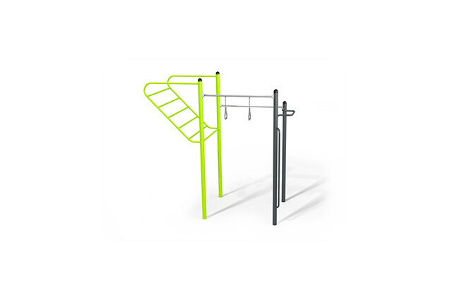 3D rendering af Fitness - street workout multiredskap 1