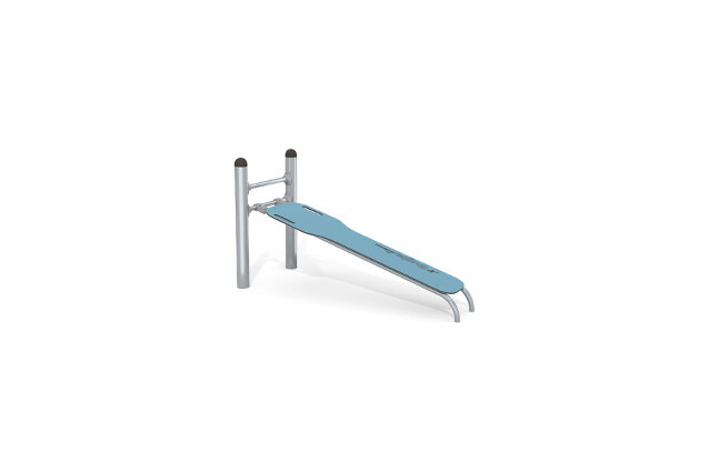3D rendering af Fitness - Street Workout Inox lutningsbänk blå