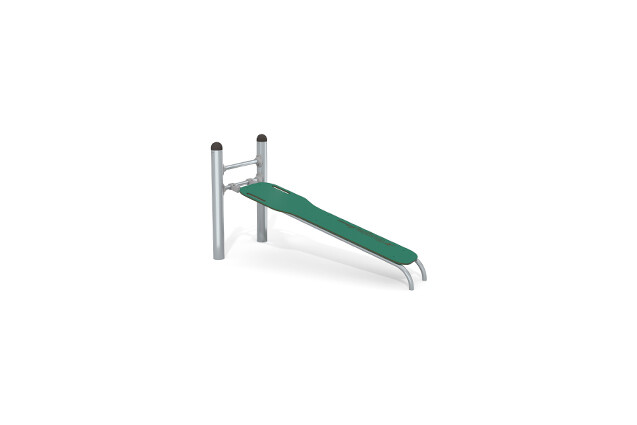 3D rendering af Fitness - Street Workout Inox lutningsbänk grön