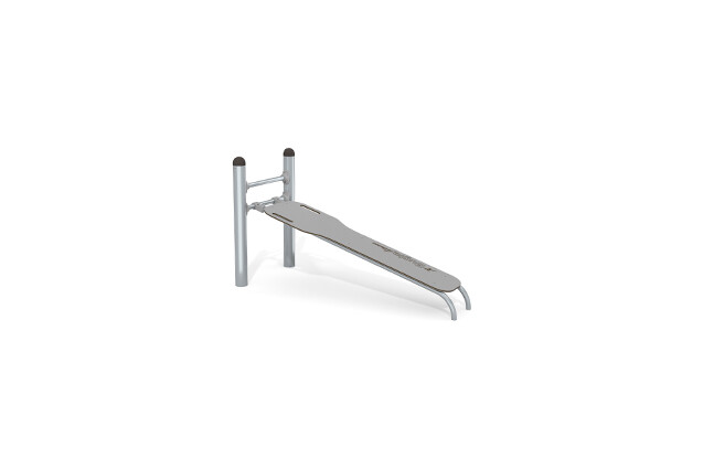 3D rendering af Fitness - Street Workout Inox lutningsbänk grå