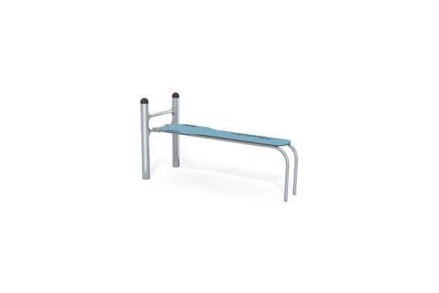 3D rendering af Fitness - Street Workout Inox viktbänk rak blå