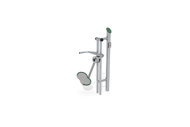 3D rendering af Fitness - Outdoor Inox air skier grön