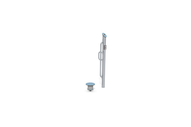 3D rendering af Fitness - Outdoor Inox standing twister blå