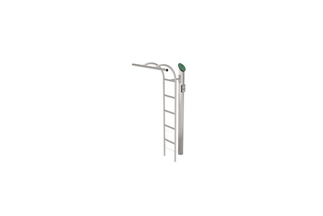 3D rendering af Fitness - Outdoor Inox pull-up-stege grön