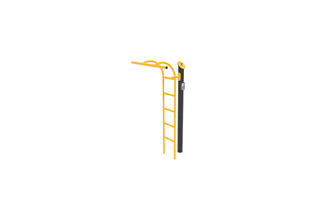 3D rendering af Fitness - Outdoor pull-up-stege gul