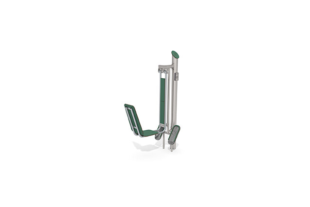 3D rendering af Fitness - Outdoor Inox benpress grön