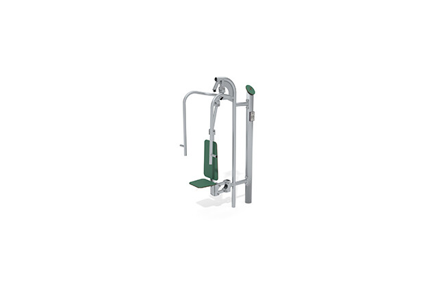 3D rendering af Fitness - Outdoor Inox bröstpress grön