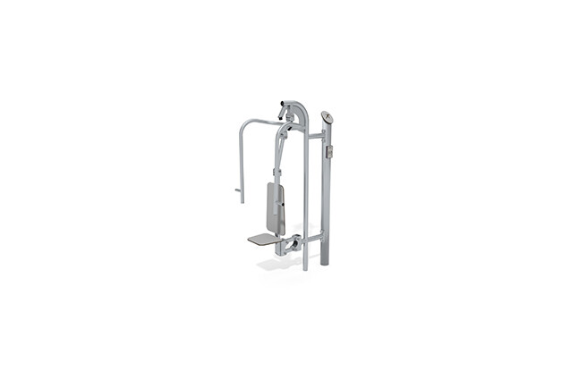 3D rendering af Fitness - Outdoor Inox bröstpress grå