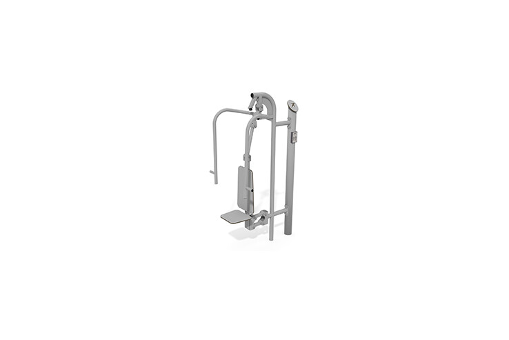 3D rendering af Fitness - Outdoor bröstpress grå
