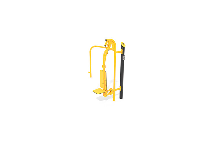 3D rendering af Fitness - Outdoor bröstpress gul