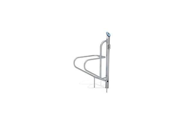 3D rendering af Fitness - Outdoor Inox dip-station blå