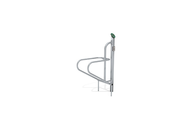 3D rendering af Fitness - Outdoor Inox dip-station grön