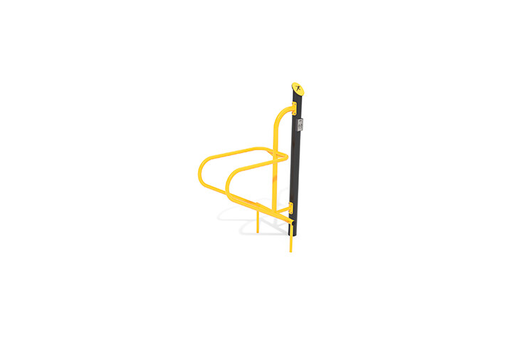 3D rendering af Fitness - Outdoor dip-station gul
