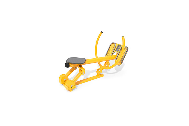 3D rendering af Fitness - Outdoor roddmaskin gul