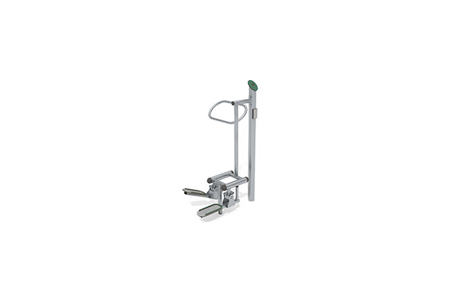 3D rendering af Fitness - Outdoor Inox stepper grön