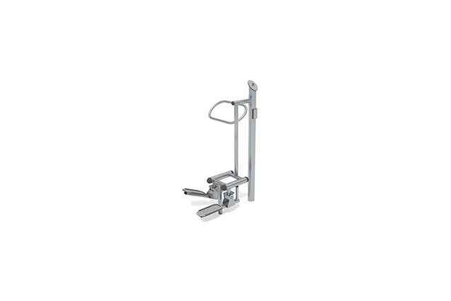 3D rendering af Fitness - Outdoor Inox stepper grå