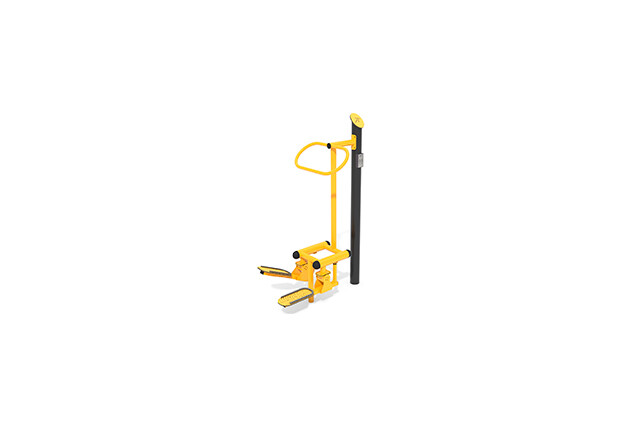 3D rendering af Fitness - Outdoor steppmaskin gul