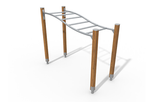 3D rendering af Djungelbana - ECO vågig armgång