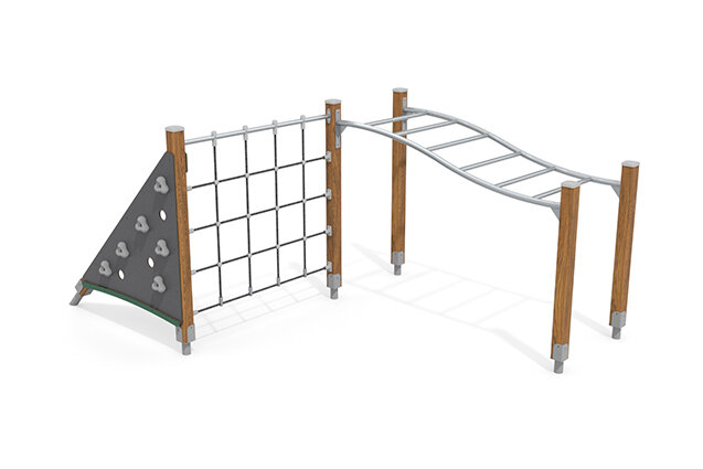 3D rendering af Klätterställning - ECO klätterbana S