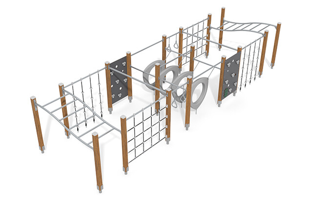 3D rendering af Klätterställning - ECO klätterbana L