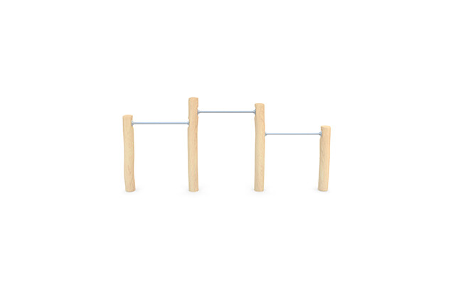 3D rendering af Djungelbana - 3 kullerbyttestänger
