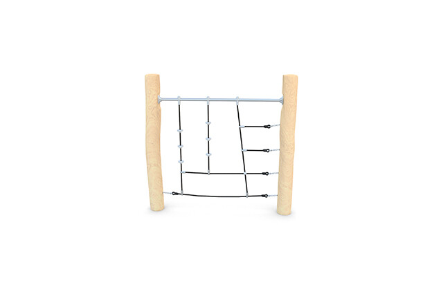3D rendering af Djungelbana - klätternät med klätterrep