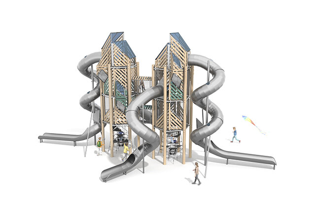 3D rendering af Lektorn - Mega Robinie 2