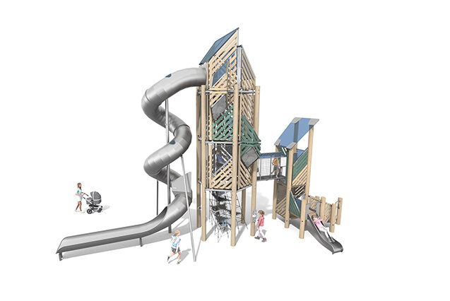 3D rendering af Lektorn - Mega Robinie 3