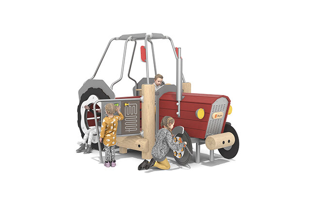 3D rendering af Traktor i robinia
