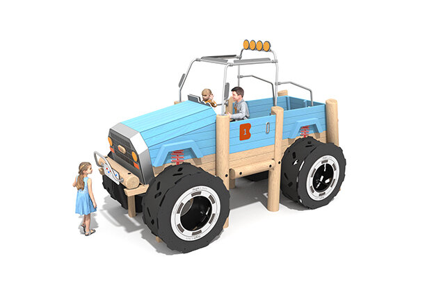 3D rendering af Monster truck i robinia