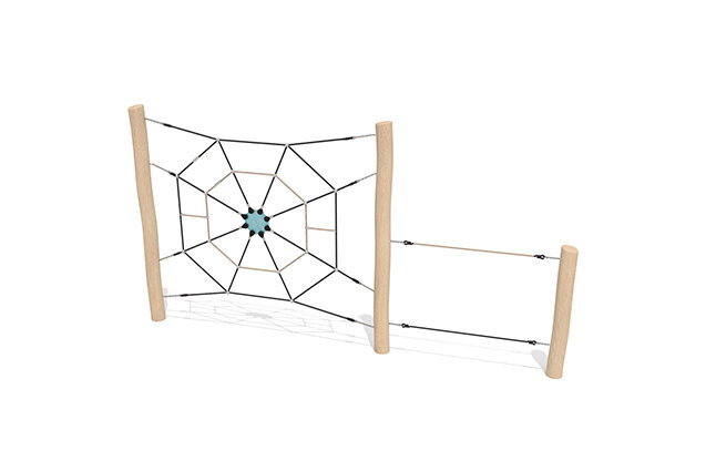 3D rendering af Djungelbana - Robinia Scandic med spindelnät