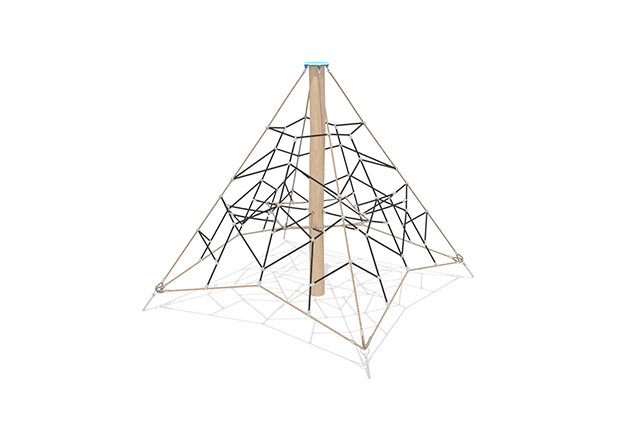 3D rendering af Klätternät - Robinia Scandic pyramid 2,3 m
