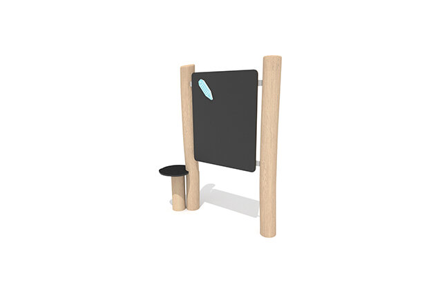 3D rendering af Robinia Scandic tavla med sidobord