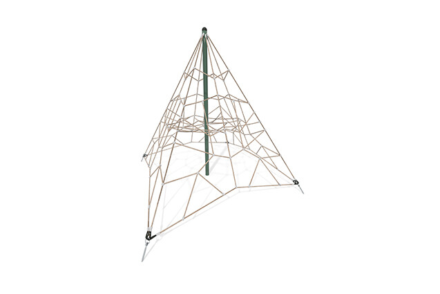 3D rendering af Klätternät - Acrobat pyramid 1 grön/beige