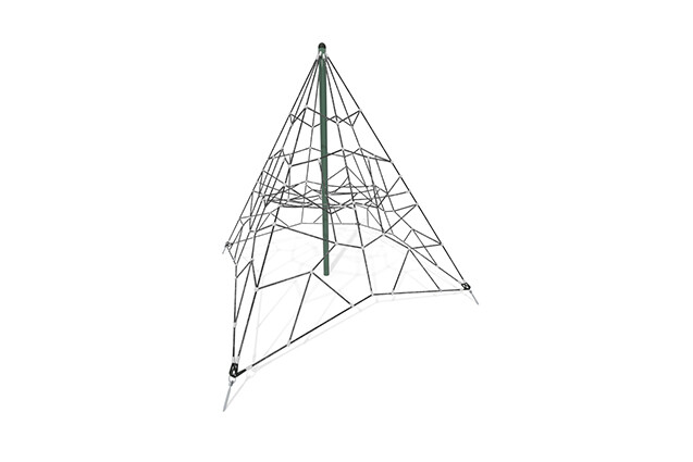 3D rendering af Klätternät - Acrobat pyramid 1 grön/svart