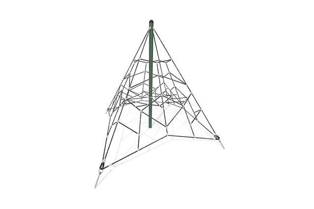 3D rendering af Klätternät - Acrobat pyramid 2 grön/svart