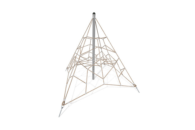 3D rendering af Klätternät - Acrobat pyramid 2 grå/beige