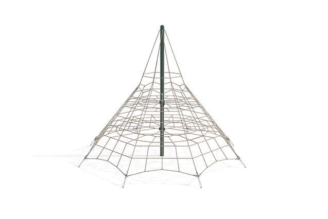 3D rendering af Klätternät - Acrobat pyramid 3 grön/beige