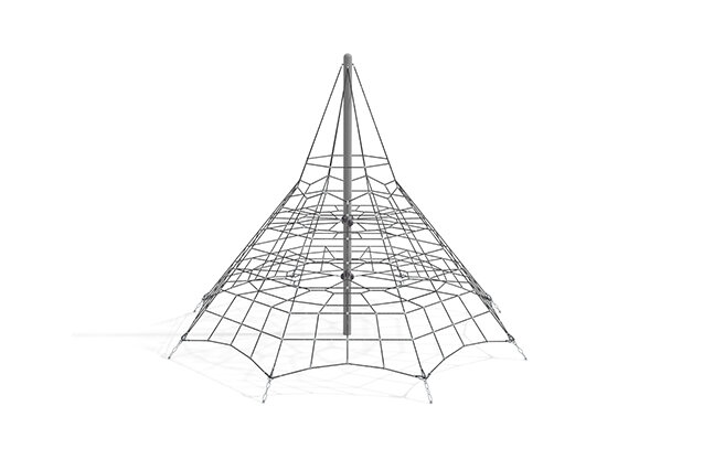 3D rendering af Klätternät - Acrobat pyramid 3 grå/svart