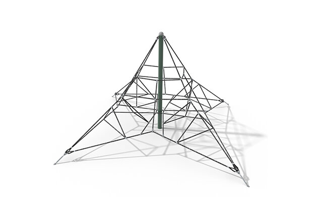 3D rendering af Klätternät - Acrobat pyramid 5 grön/svart
